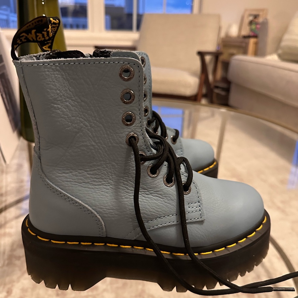 Dr. Martens Women’s Blue Leather Boots